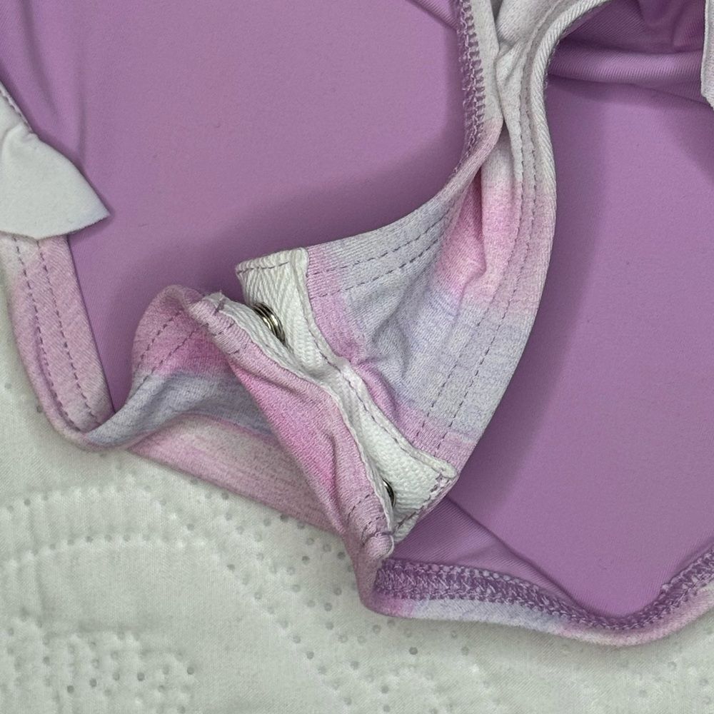 NWT Minny WET Swimwear Striped Pink and Purple Swimsuit - Picture 3 of 5